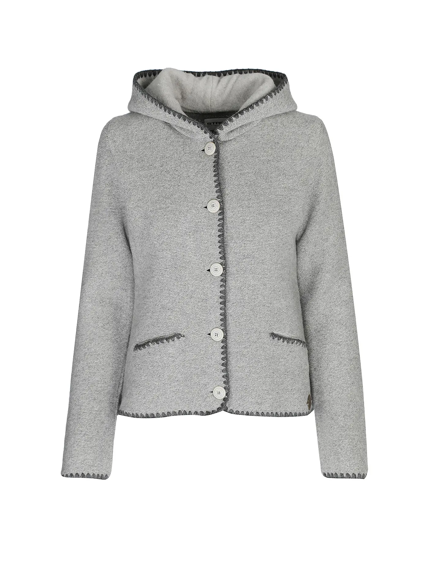 STAPF | Strickjacke Tailored Fit LOREA | grau